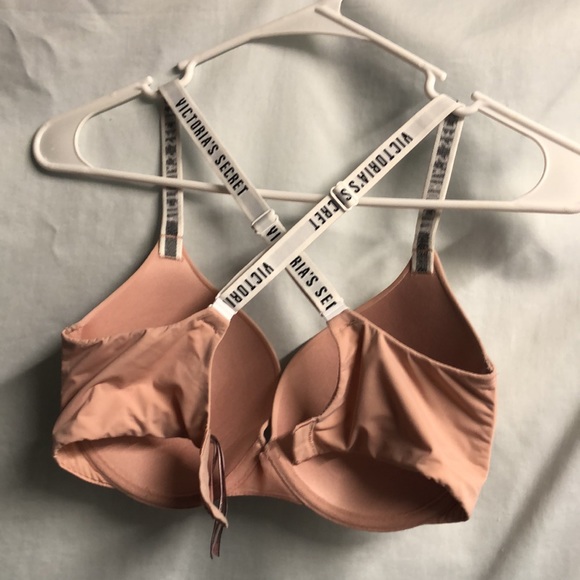 Victoria’s Secret T-shirt push-up full coverage 32DD convertible dusty pink bra - Picture 12 of 13